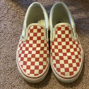 Red checkered vans
